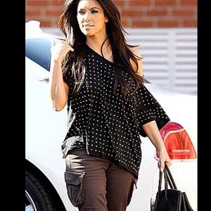 Torn by Ronny Kobo Top Aso Kim Kardashian (Gray)
